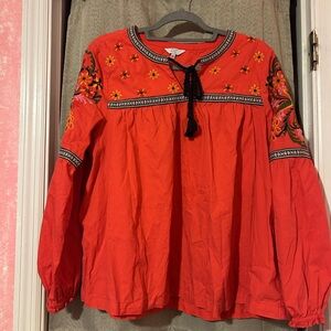 Crown & Ivy Embroidered Blouse